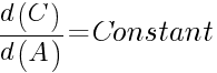 {d(C)}/ {d(A)}= Constant