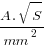{A.sqrt{S}}/mm^2